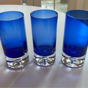 Vintage BLOCK Stockholm Crystal Highball Glasses - Set of 3
